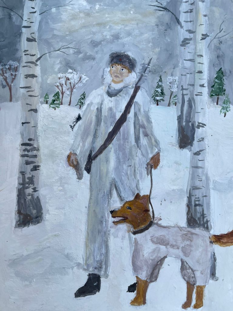 Защитники в зимнем лесу