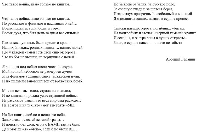 Что такое война, знаю только по книгам…